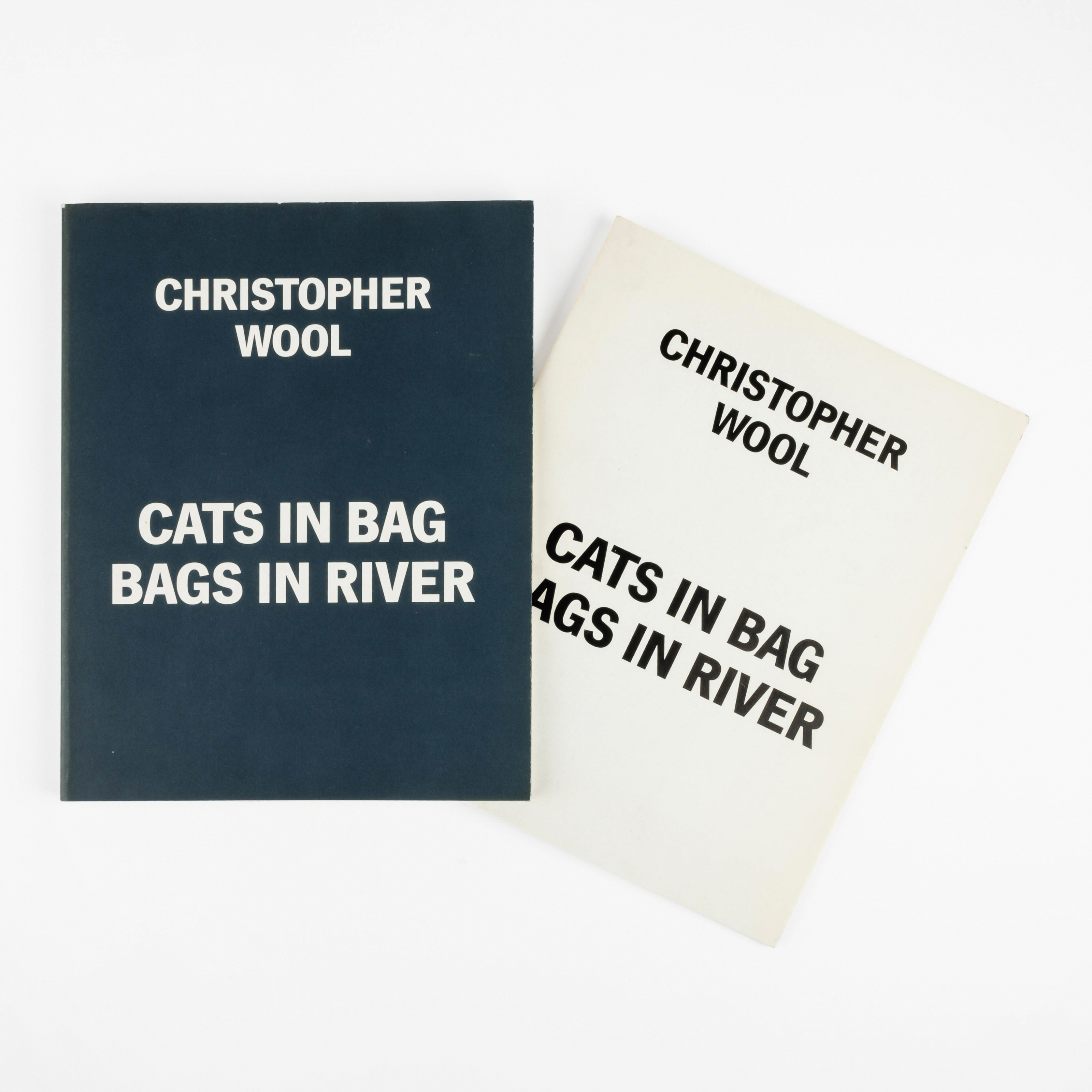 Christopher Wool - Cats in bags in river. Rotterdam, Boymans - van Beuningen Museum, 1991. 2 vol – kavel bij Bernaerts, Antwerp