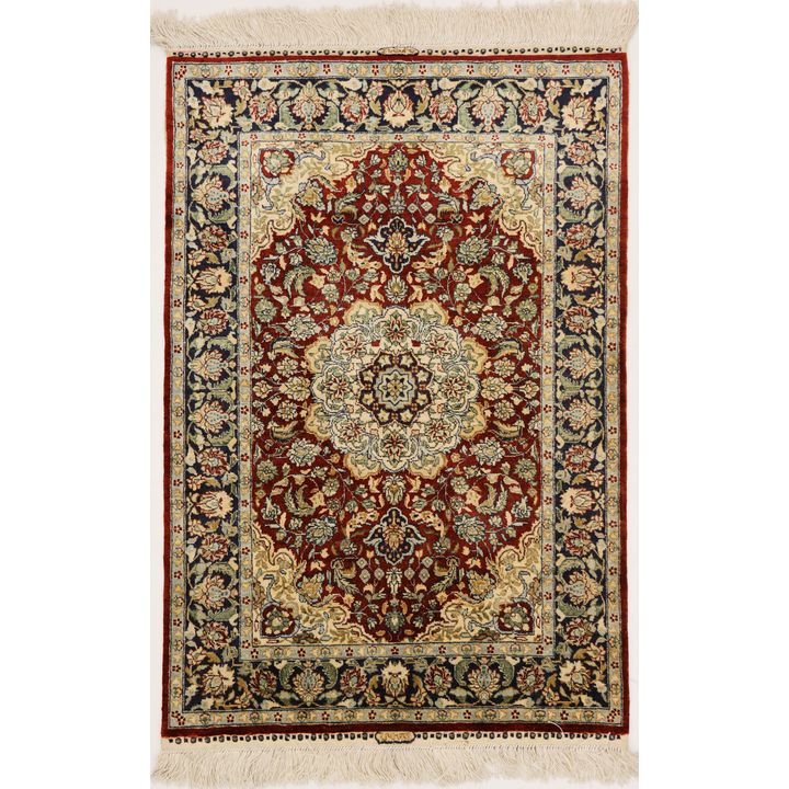 Fine Persian Silk Oriental Rug Mat