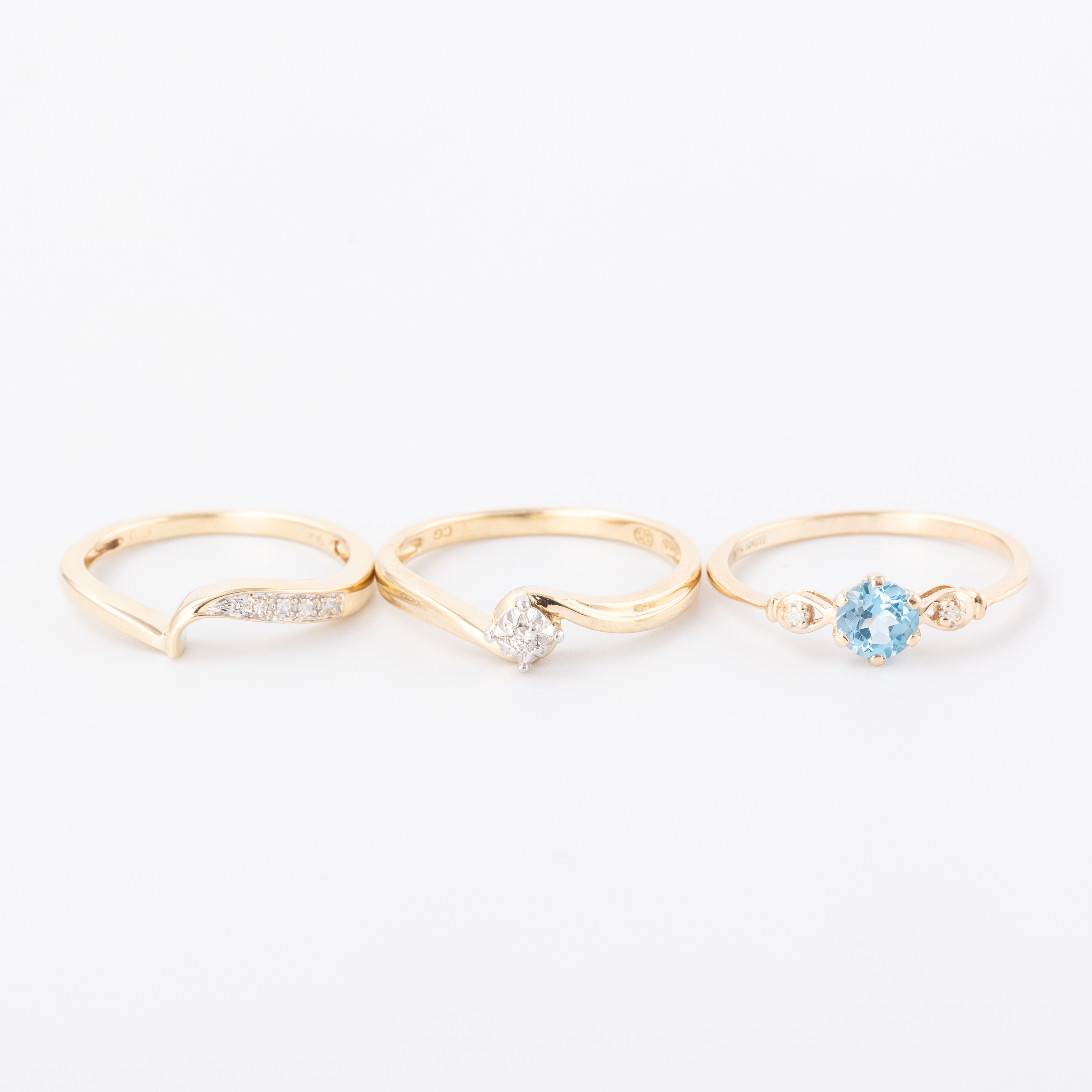 Three 9ct Gold Rings