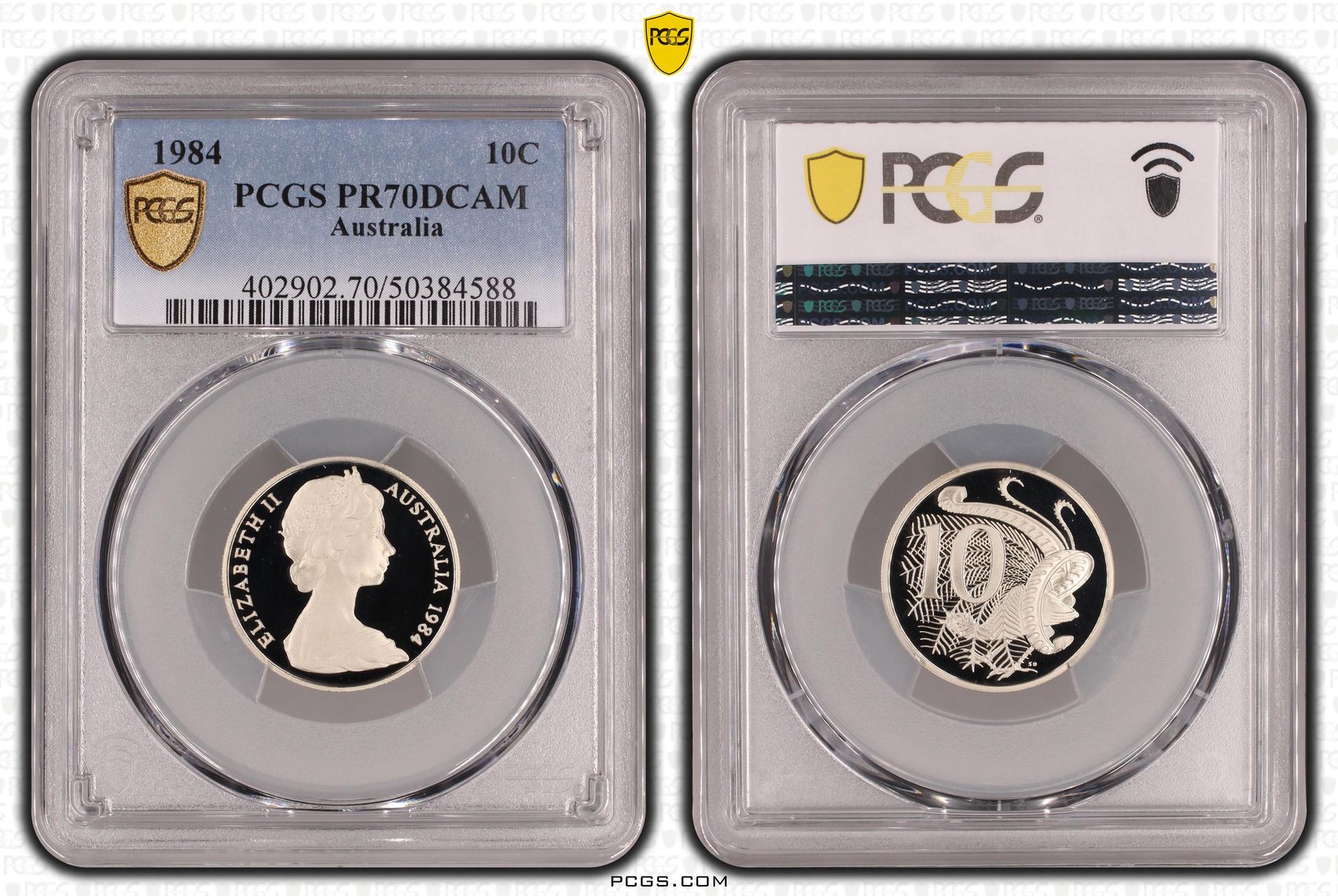Pop 17/0, Ten Cent, 1984, Pcgs Pr70dcam