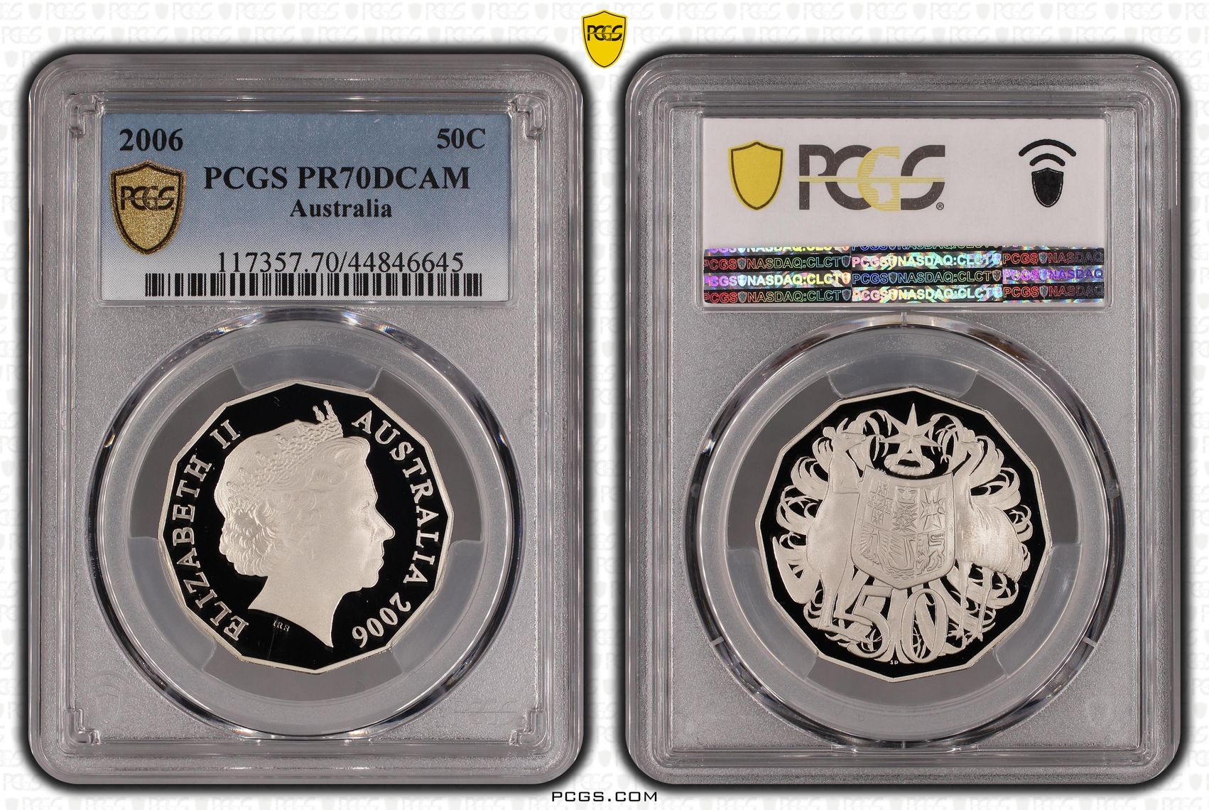 2006 Australia Fifty Cent, 50c PCGS - PR70DCAM POP 22/0 -645