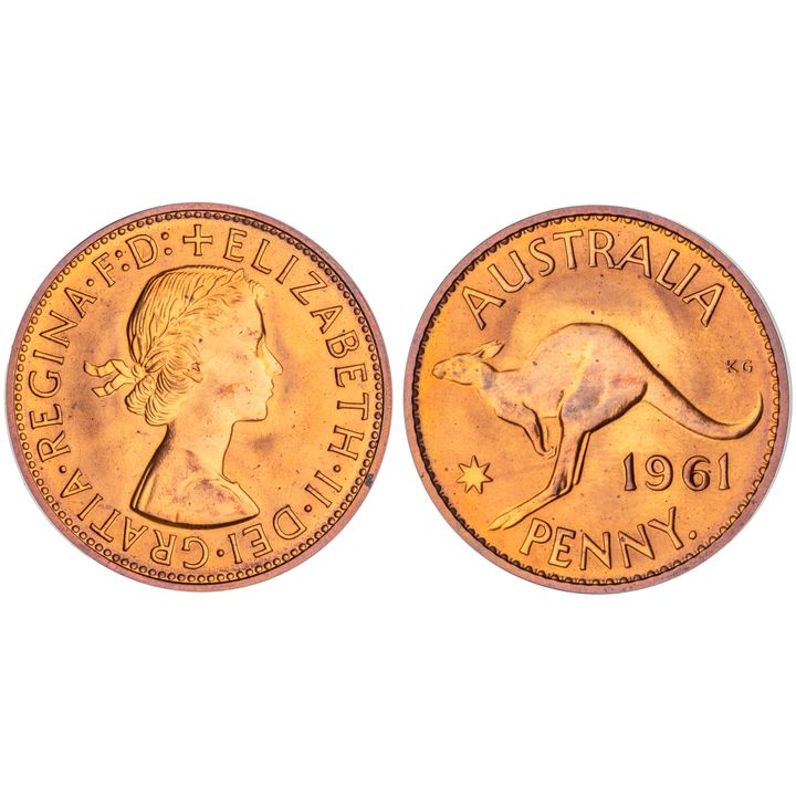 Elizabeth II, Penny, 1961-Y., FDC