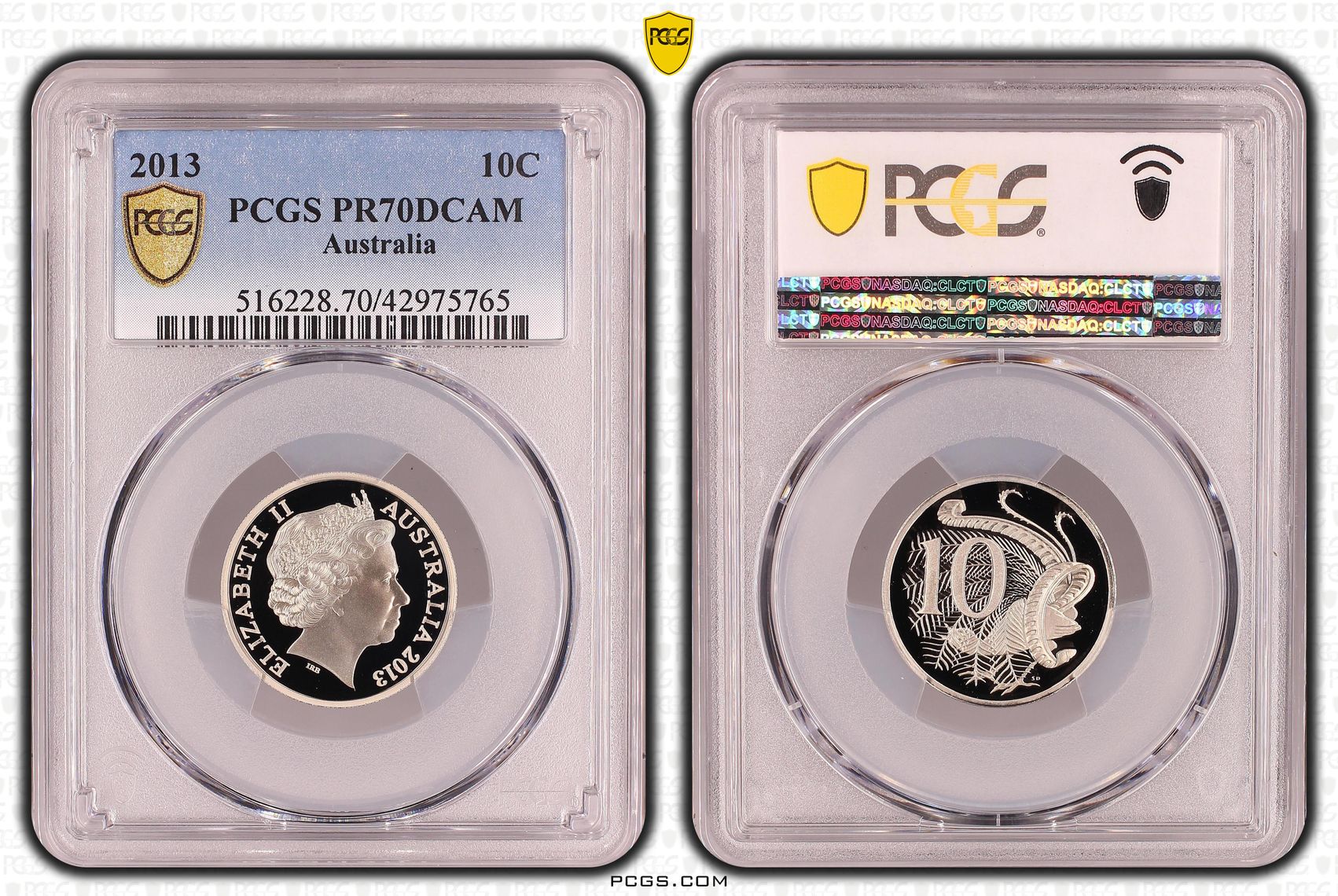 Elizabeth II, Ten Cent, PR70DCAM , 2013 PCGS POP - 53/0