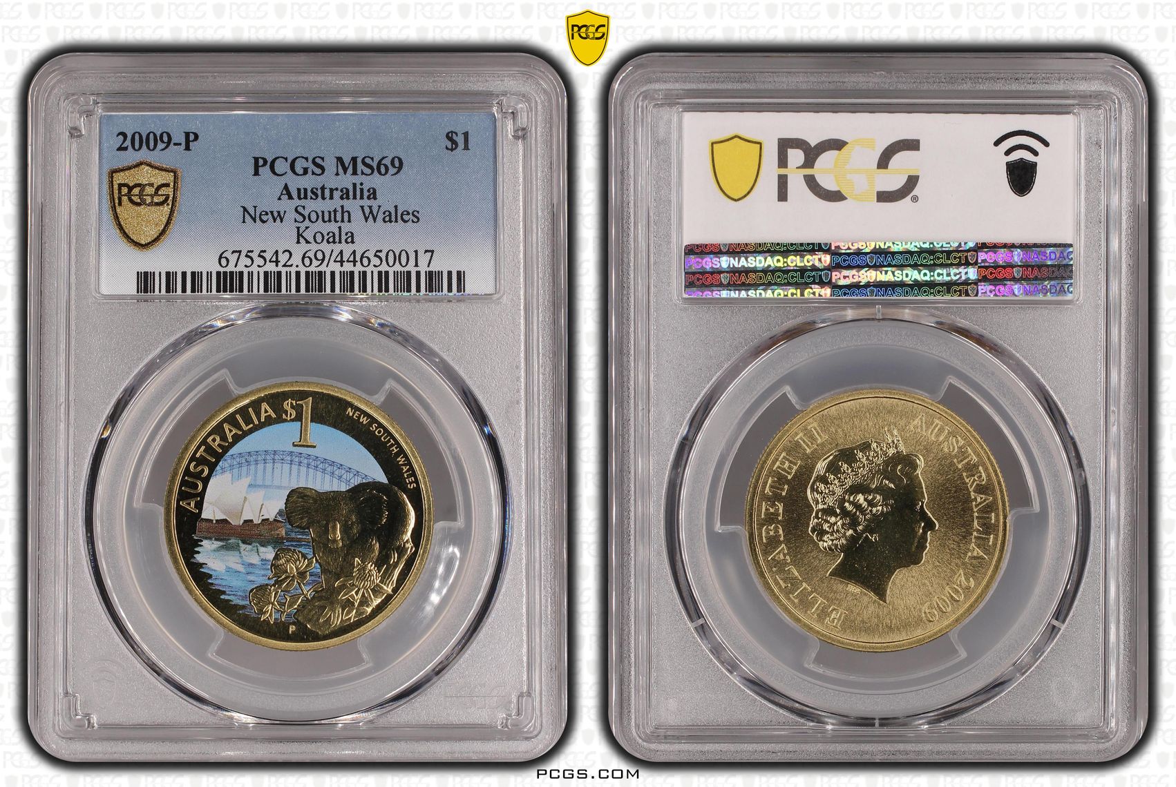 193 · 2009-P Australia One Dollar, $1 New South Wales PCGS - MS69 -017
