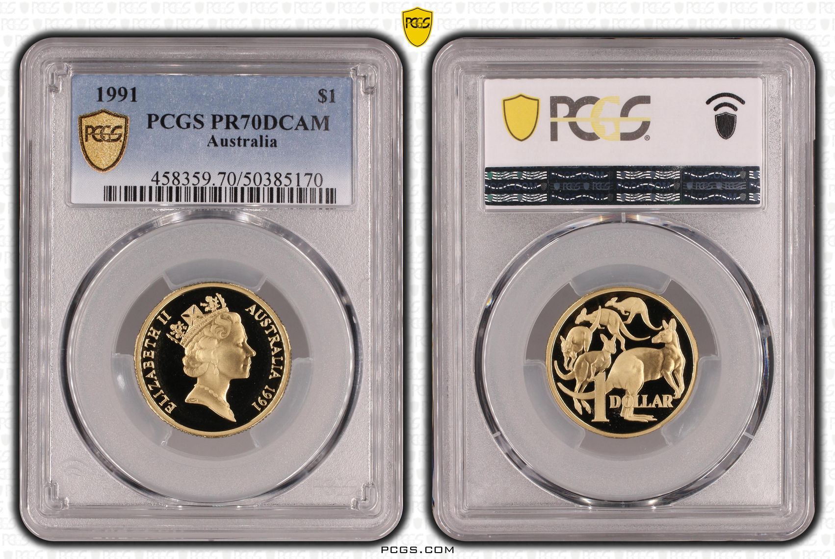 One Dollar, 1991, PCGS PR70DCAM