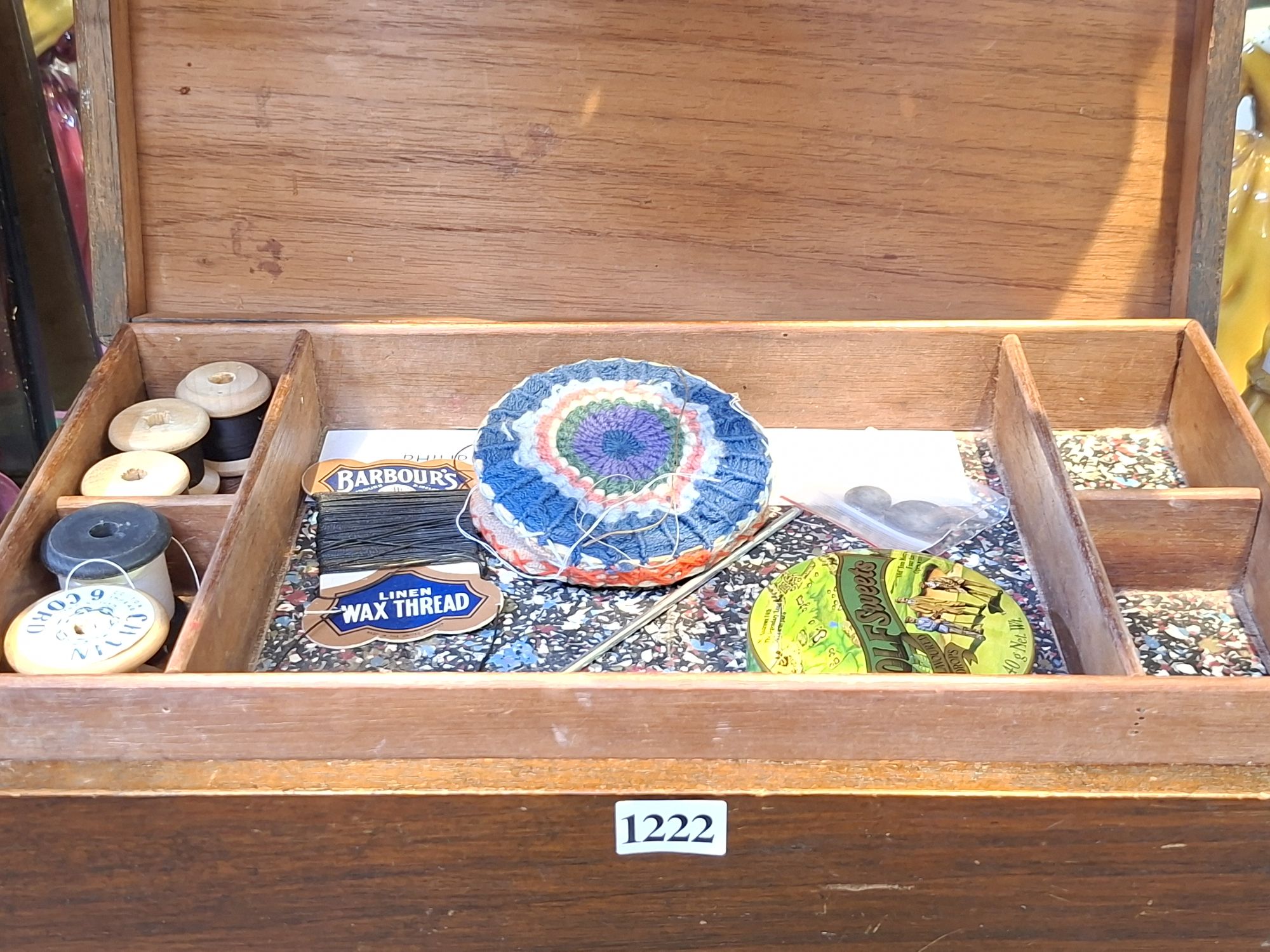WOODEN SEWING CHEST