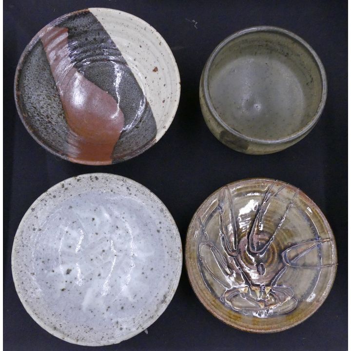 4pc NW Studio Pottery Bowls - 5.5-8''