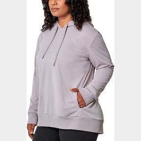 MONDETTA WOMEN'S SWEATER HOODED PULLOVER W/SIDE POCKETS GRAY SZ MED