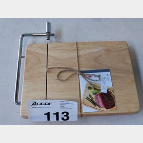 ZASSENHAUS RUBBER WOOD CHEESE BOARD WITH SLICER - BROWN
