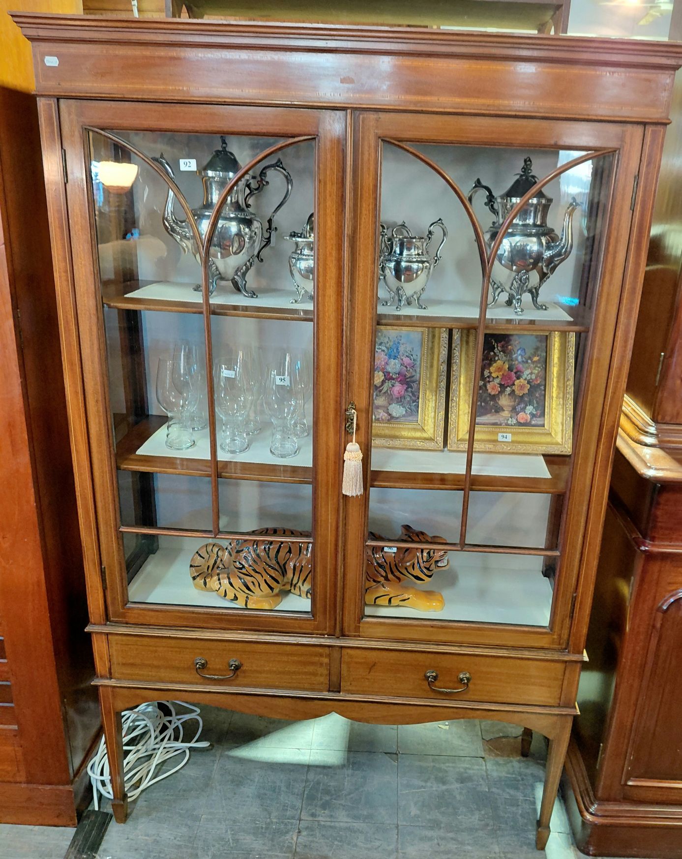 92 · SHERATON REVIVAL DISPLAY CABINET
