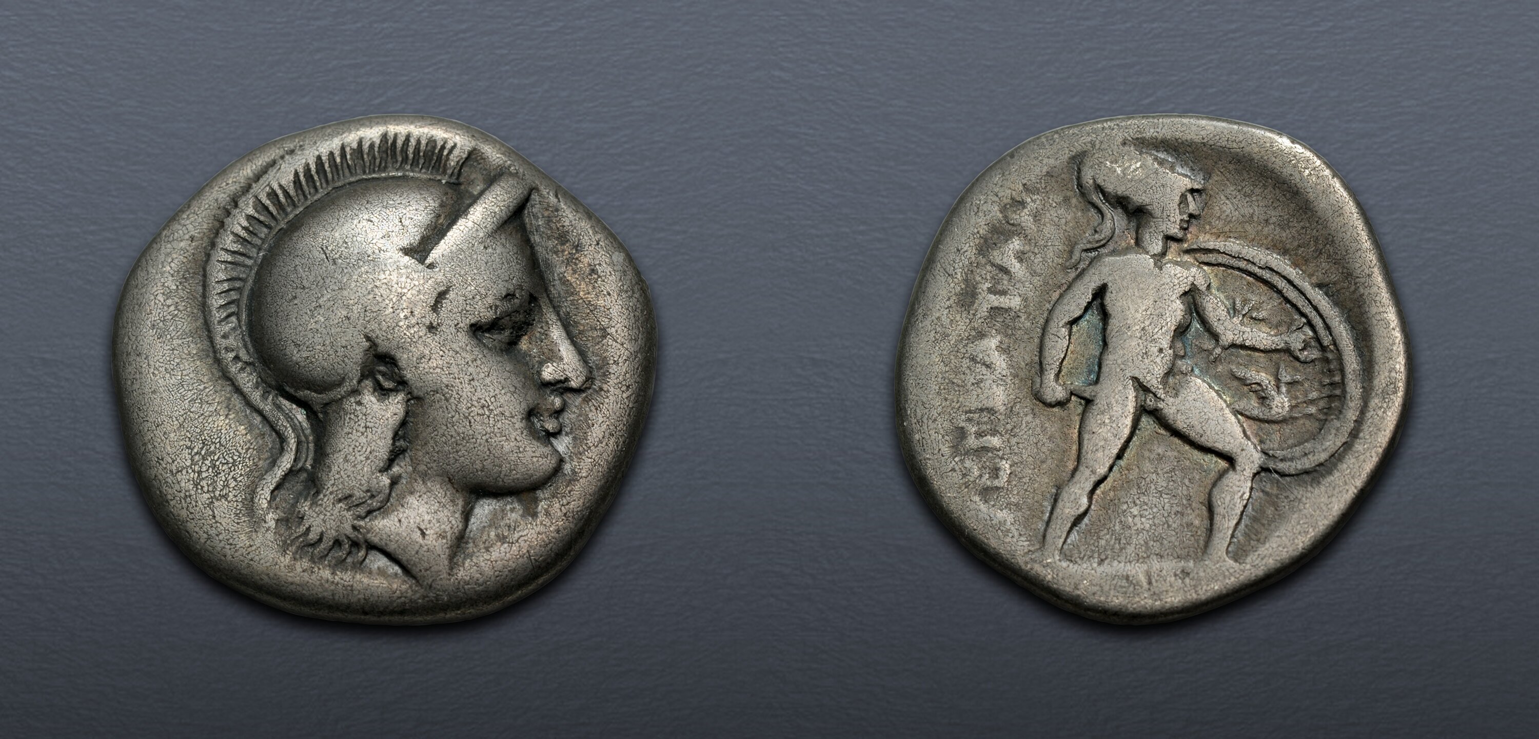 ARKADIA, Tegea. Circa 350-330 BC. AR Triobol – Hemidrachm (15mm, 2.50 g ...