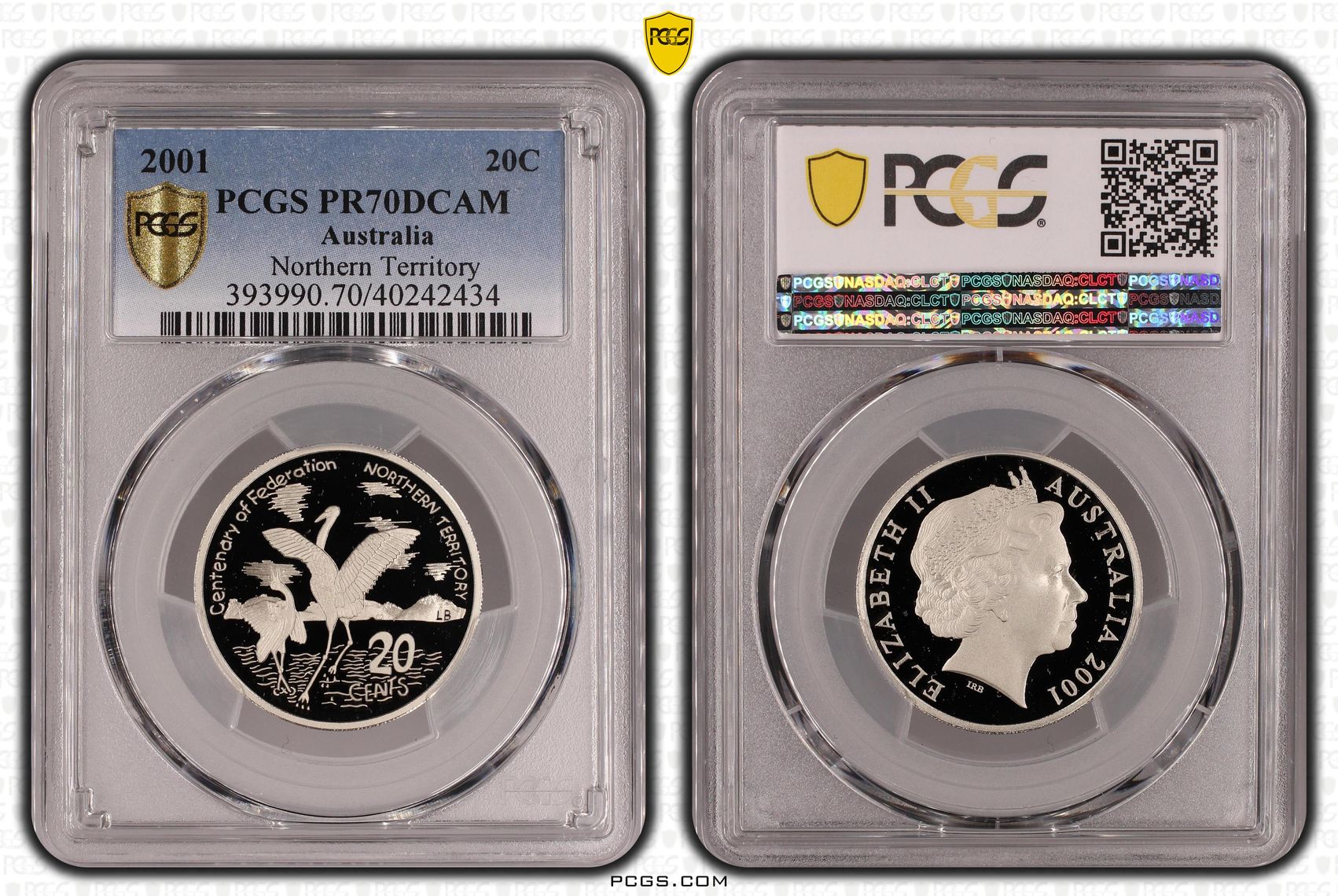 213 · 2001 Australian Twenty Cent, 20c Proof Northern Territory PCGS - PR70DCAM POP 40/0 -434