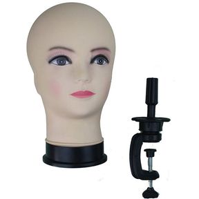 Mannequin Head for Wig Making and Table Clamp for Wig |