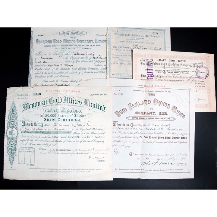 Gold Mining Share Certificates [10x]