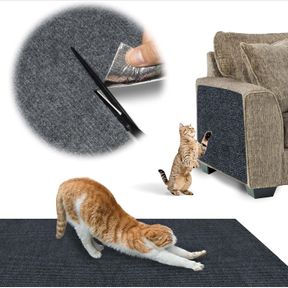 TRIMMABLE SELF-ADHESIVE CAT SCRATCH CARPET MAT 23.6"X11.8"(3 PACK), CAT SCRATCH FURNITURE PROTECTOR, REPLACEMENT FOR CAT TREE SHEL