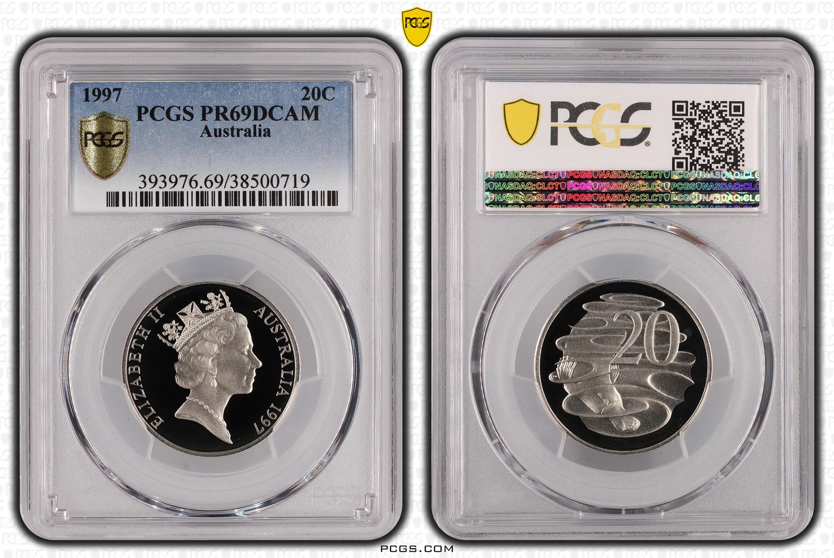Elizabeth II, Twenty Cent, 1997, PCGS PR69DCAM