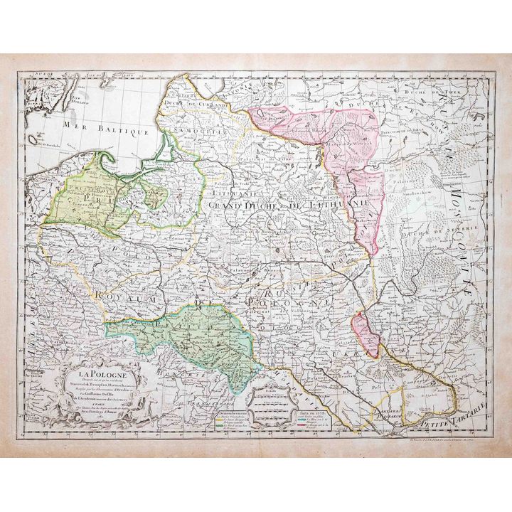 Guillaume de l’Isle | La Pologne dresée sur ce qu’en ont donne Starovolsk, Beauplan, Hartknoch…