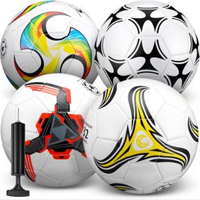 SIZE 4 TRADDER 4 PACK SOCCER BALL WITH PUMP DEFLATED SOCCER BALLS BULK FOR OUTDOOR INDOOR GAME PRACTICE TRAINING SPORT GIFT FOR KI