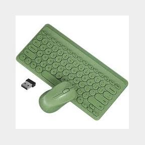 B.O.W - Wireless Keyboard And Mouse Combo Ultra Slim Ergonomic Design (MK610) - Green - 51745/18719 SN B2 (S1)