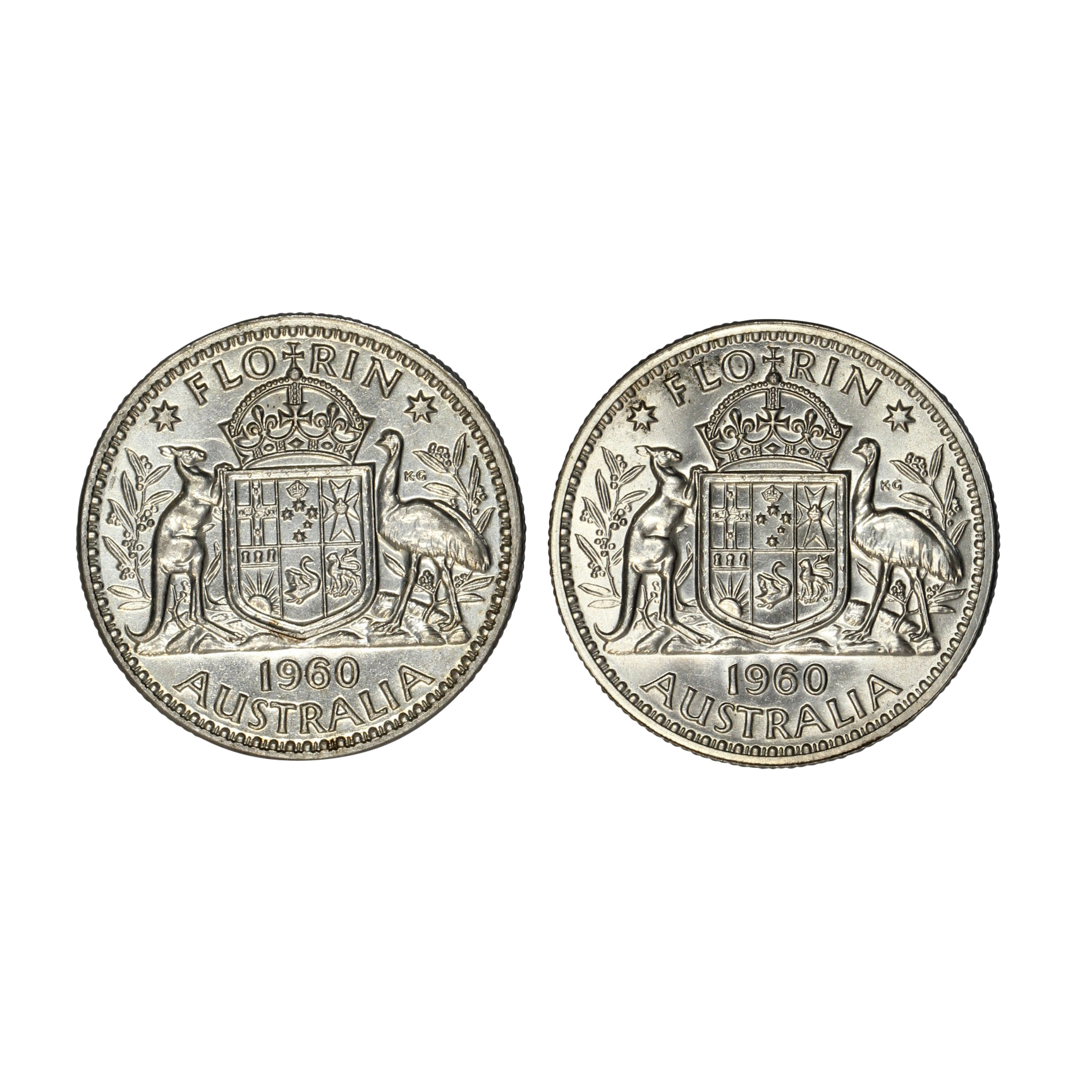 Pair, Florins, 1960, aFDC