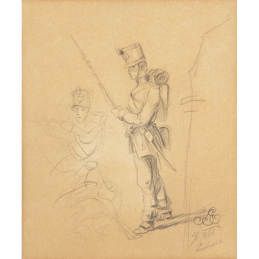 Artur Grottger | Strzelec pieszy, 1866 r.