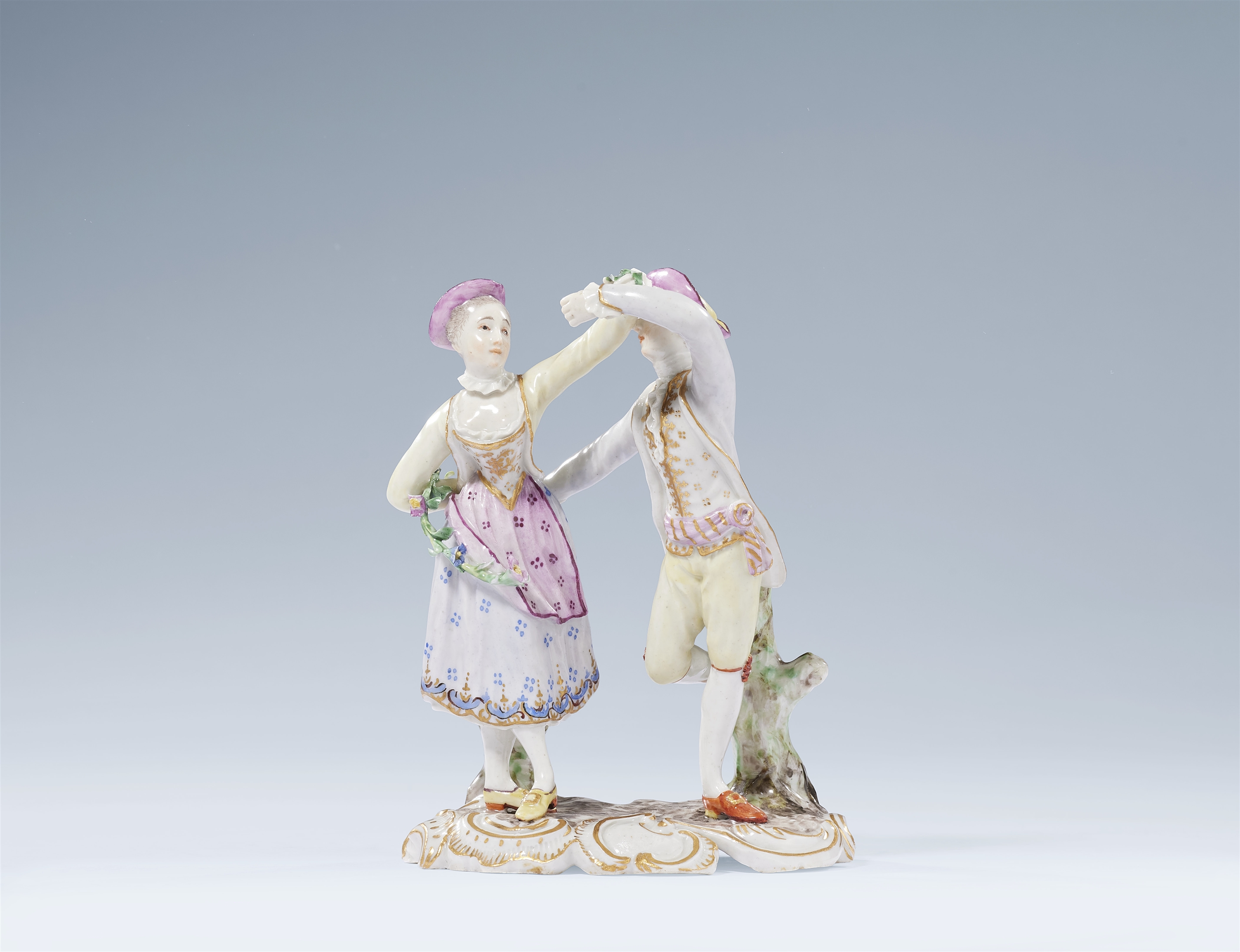 A Ludwigsburg porcelain group of a dancing couple by Joseph Nees