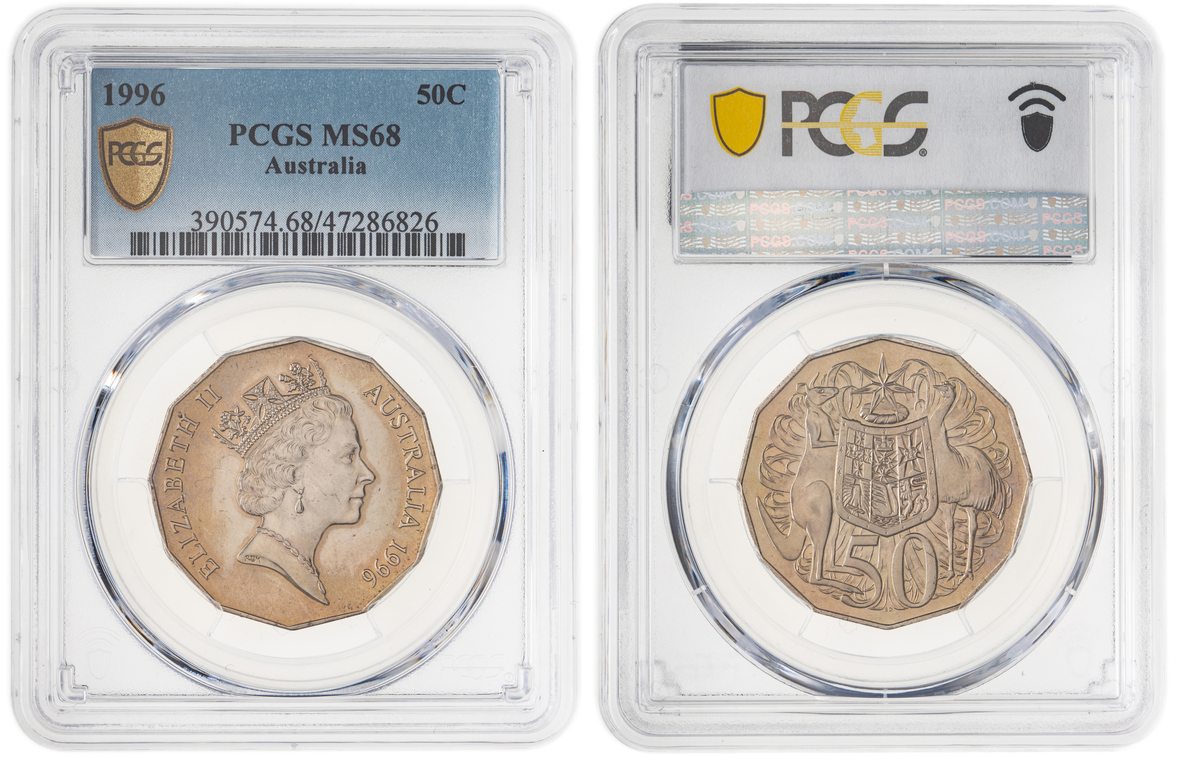 Elizabeth II, Fifty Cent, 1996, PCGS MS68