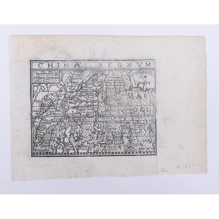 Cornelius Wytfliet, Early Map of China. 1597