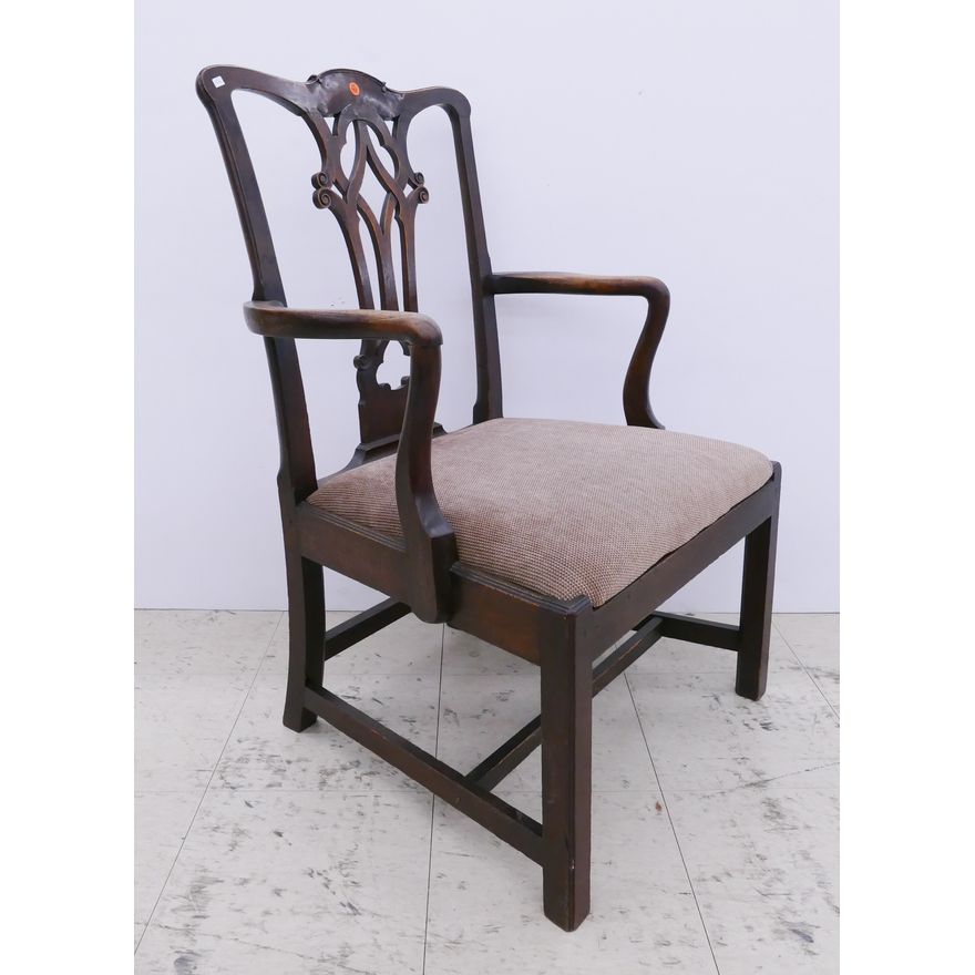 Period Mahogany Chippendale Armchair- 38x24''