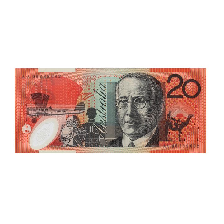 First Prefix - Fraser/Evans, Twenty Dollar, 1994 Uncirculated