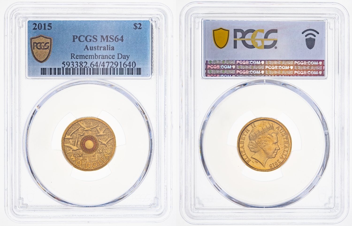 Remembrance Day-In Flanders Fields, Two Dollar, 2015, PCGS MS 64