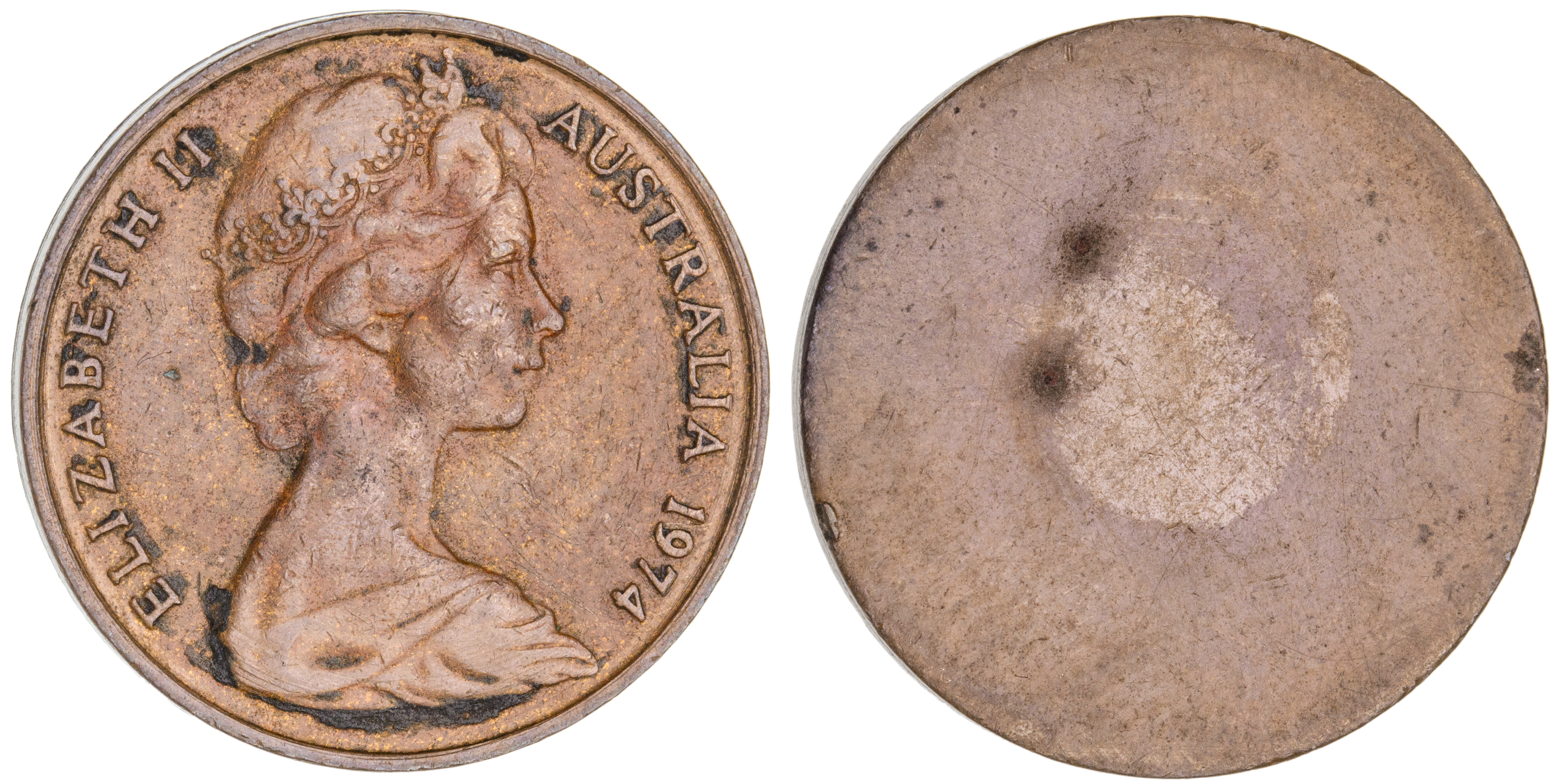 Elizabeth II, Two Cents, 1974, EF