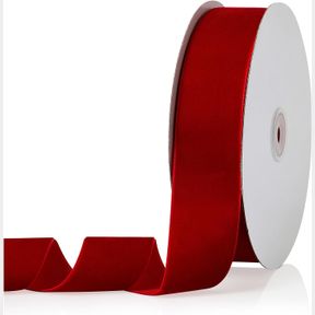1.5" X 20 YARDS RED VELVET RIBBON FOR CHRISTMAS TREE WREATH VINTAGE DECORATION HANDMADE CRAFTS ORNAMENTS GIFT WRAPPING AND BOW MAK