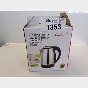 CONDERE 2 LITRE CORDLESS ELECTRIC KETTLE - STAINLESS STEEL - 2000W 2L FAST BOILING KETTLE WITH BASE PLATE