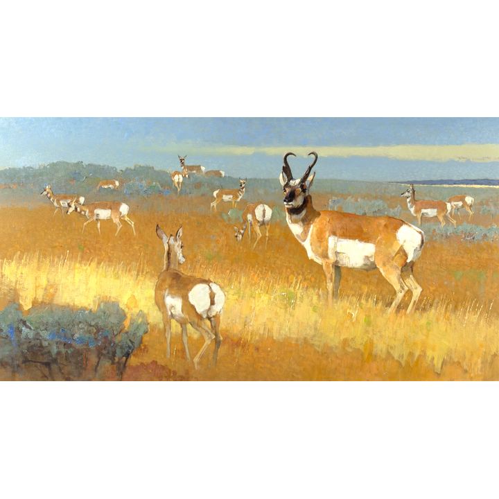 Bob Kuhn (1920-2007), Where the Deer and the Antelope Play, 1996