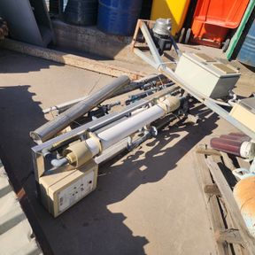 LOT ASSORTED WATER PURIFICATION PUMPS AND ASSORTED STEEL