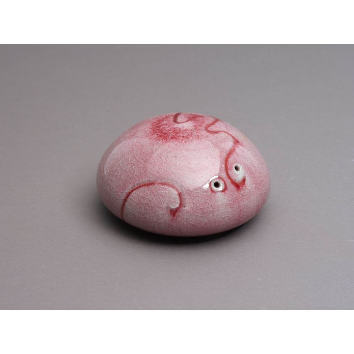 Aimée McLeod - Small red flambé glazed paperweight