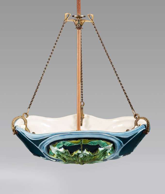 Art Nouveau
Early 20th Century
Pendant Light, Possibly Minton