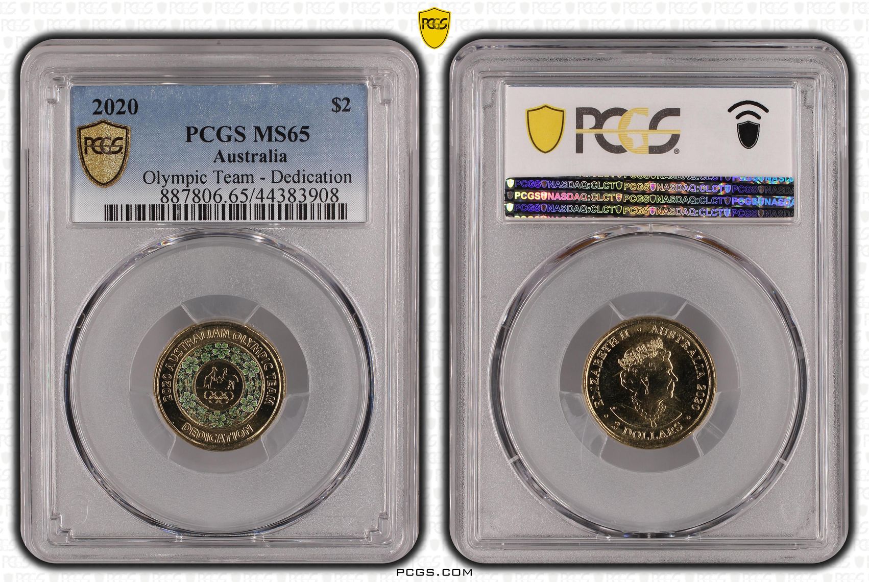 Olympic Team - Dedication, Two Dollar, 2020, PCGS MS65