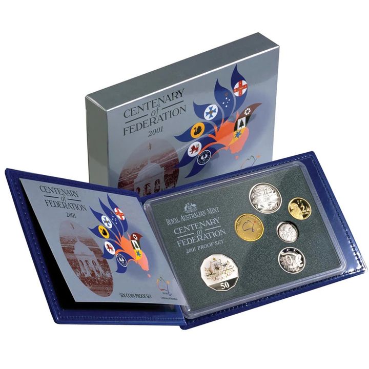 2001 RAM 6 Coin Proof Set Centenary of Federation Edition