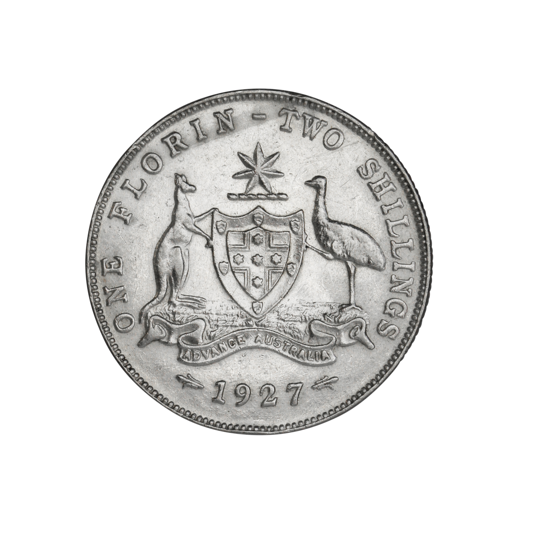 George V, Florin, 1927, aUNC