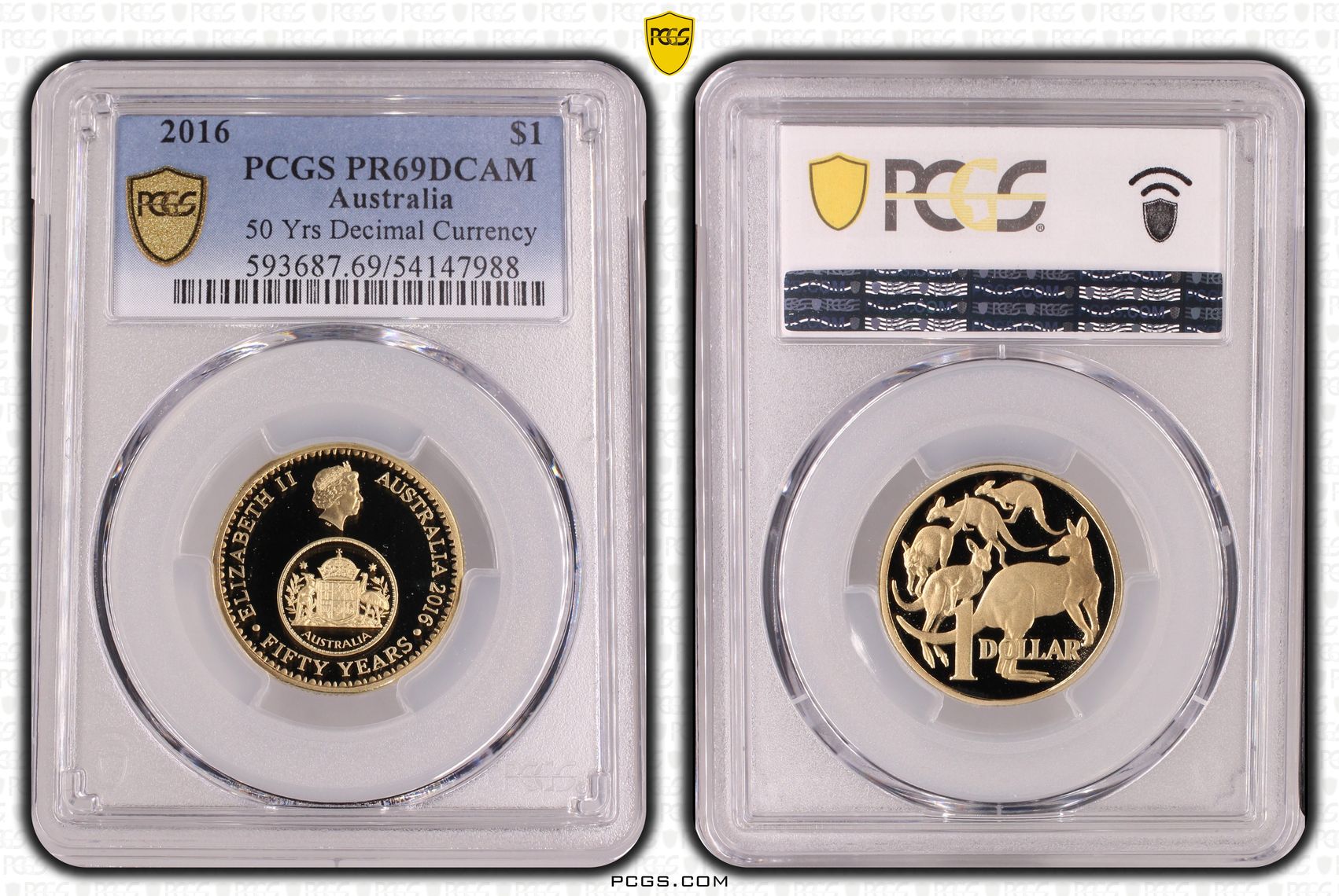 50 Yrs Decimal Currency, One Dollar, 2016, PCGS PR69DCAM