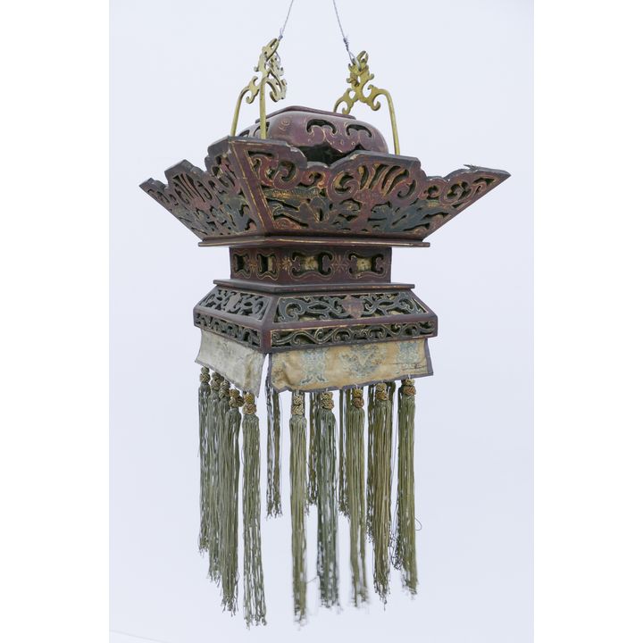 Pair Chinese Qing Lacquered Lanterns