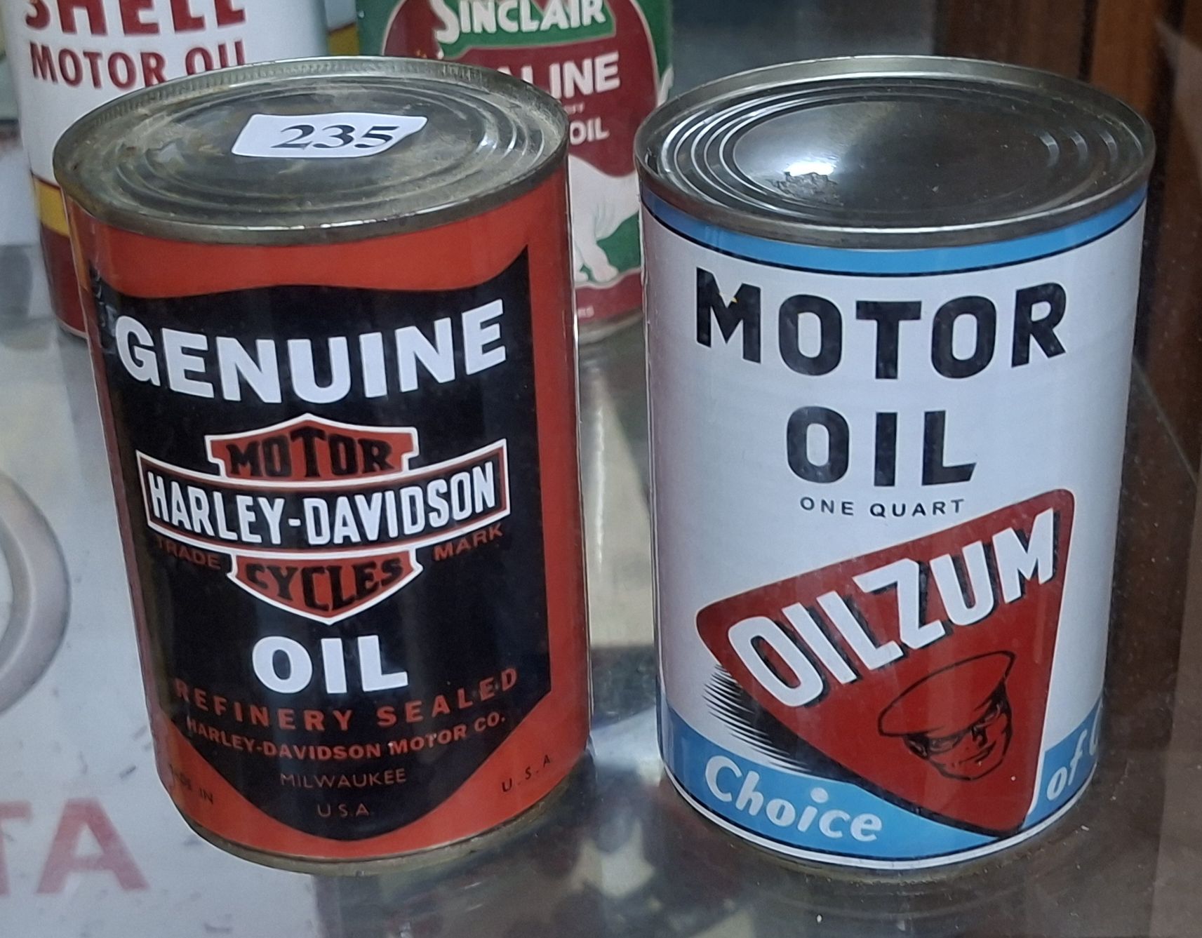 2 OIL CANS