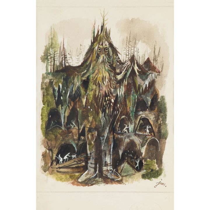 Jan Marcin Szancer | Ilustracja do książki "Przez różową szybkę. Historii o Wielkim Duchu Gór", 1966 r.