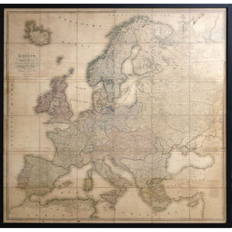A large and very decorative Map of Europe