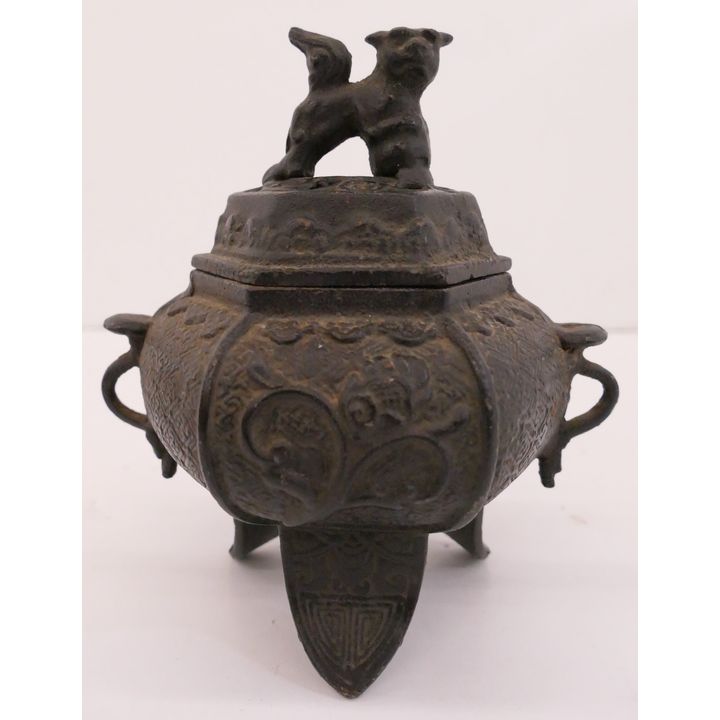 Japanese Cast Iron Koro Incense Burner- 6''