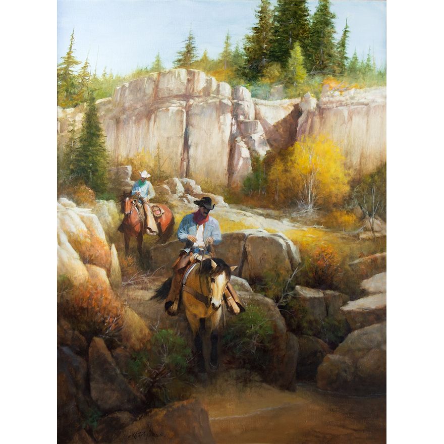 Howard Rogers (1932- ), Riding the Rimrocks