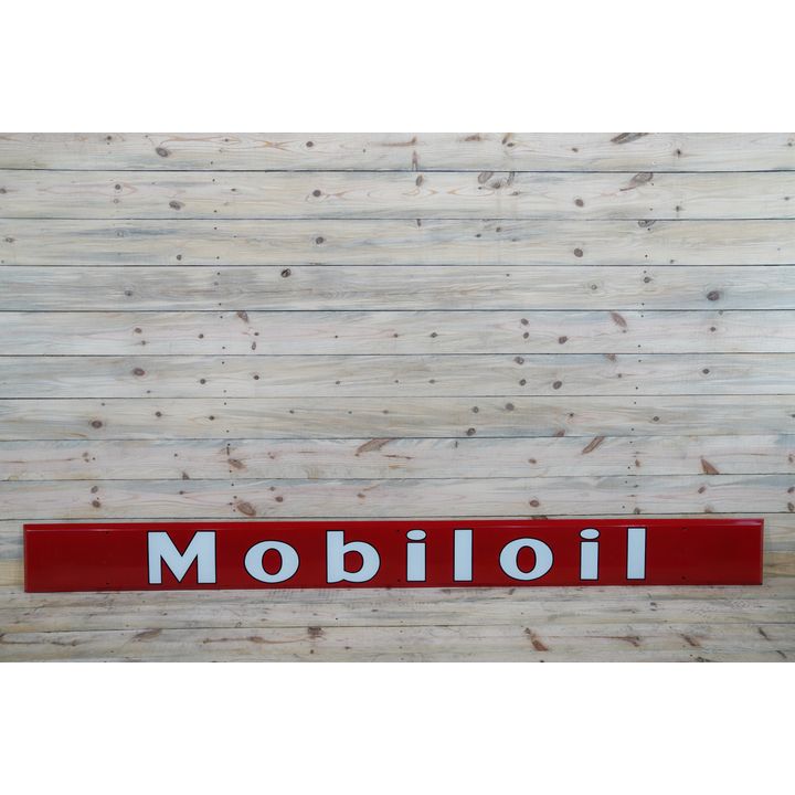 9' Mobiloil Single Sided Porcelain Sign TAC 7.75