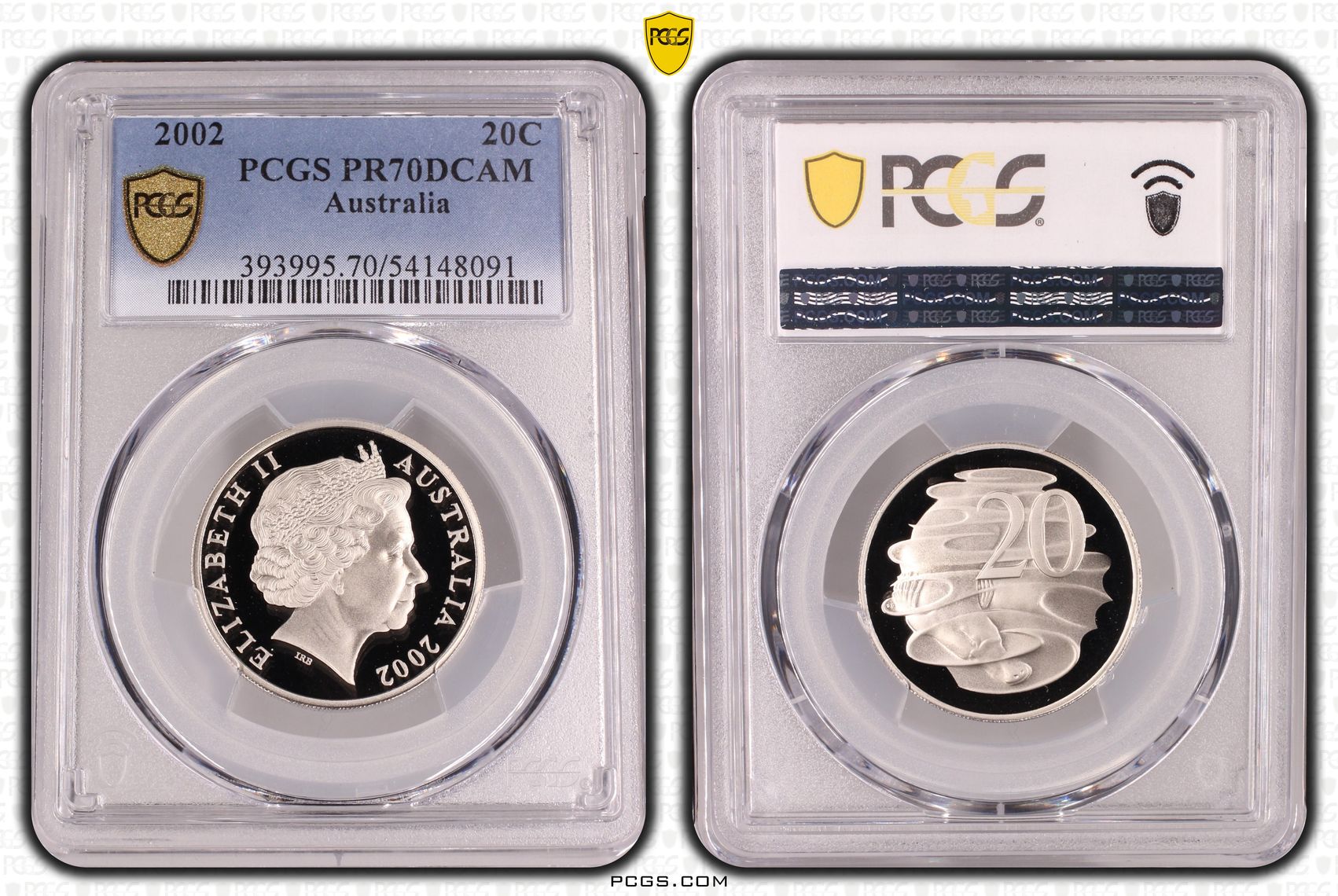 Twenty Cent, 2002, PR70DCAM